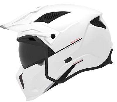 MT STREETFIGHTER FULL FACE OFF ROAD MX MOTORCYCLE CRASH HELMET  SOLID WHITE XL