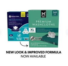 Member's Mark Adult Washcloths (240 ct.) 5 Packs of 48 Free Shipping