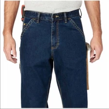 Cat Men's Workwear Carpenter Denim Pant Multi-Tool Pockets Size 38x34