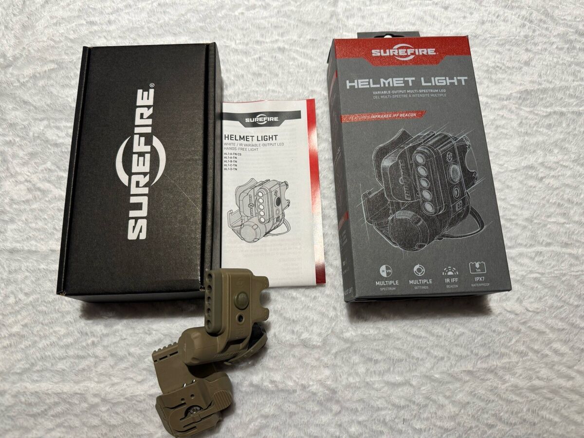 SUREFIRE HL1-D-TN HELMET LIGHT Multi-Use High-Performance SUREFIRE HL1-D-TN HELMET LIGHT Multi-Use High-Performance