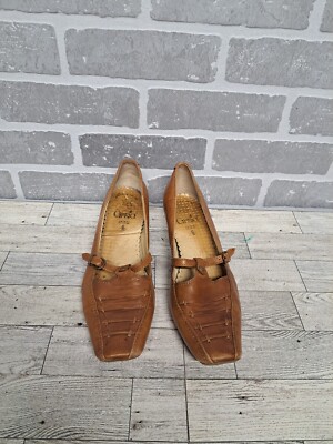 Caprice Women's Slipper Half Shoes Pumps Ballerinas Leather Brown Size 8.5