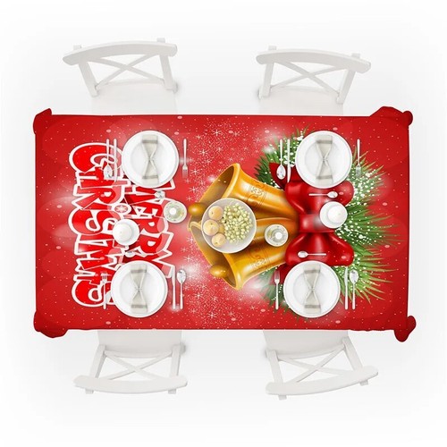 Mantel impermeable de Navidad para decoración de mesa fiesta antimanchas mesas decoración - Imagen 17 de 25