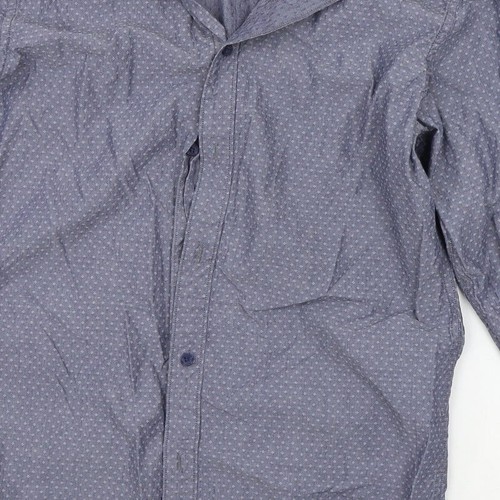 Selected Mens Blue Cotton blend Size 16 Collared - Picture 10 of 12