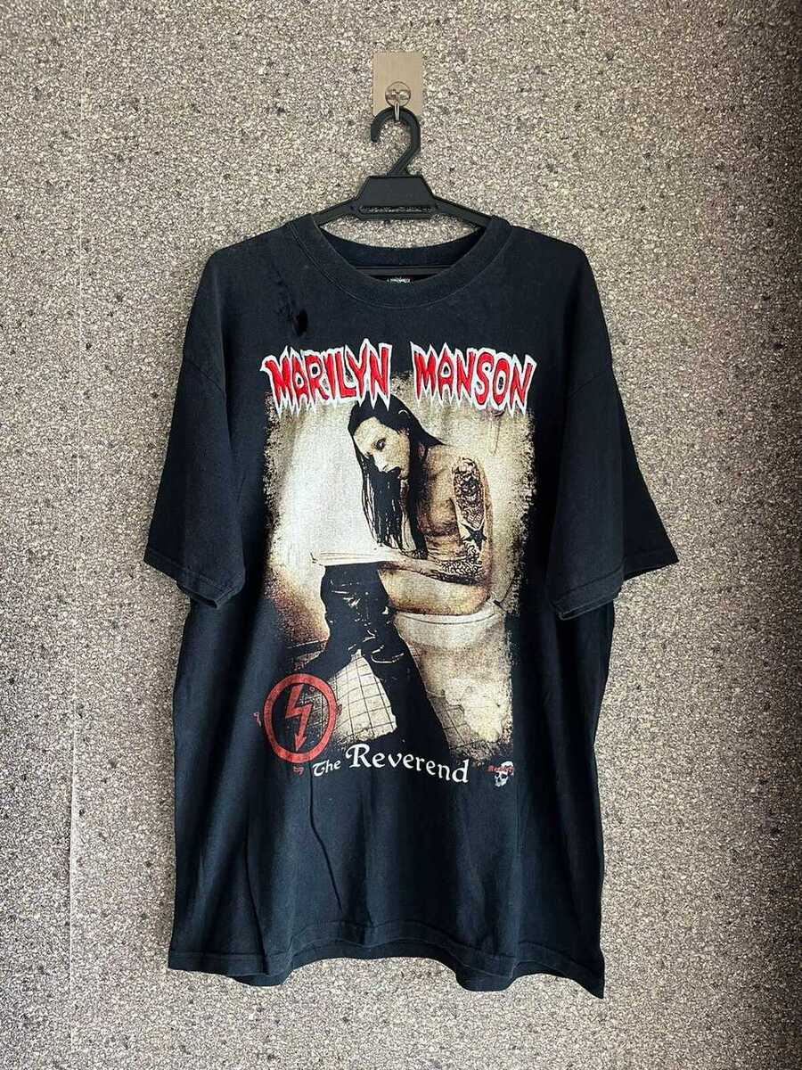 Vintage Marilyn Manson The Reverend Black Unisex Tshirt Vintage Marilyn Manson The Reverend Black Unisex Tshirt