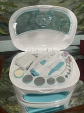 Kiss Power File Nail Dryer All in One Nail Care Kit Rechargeable Handle 16 Piece