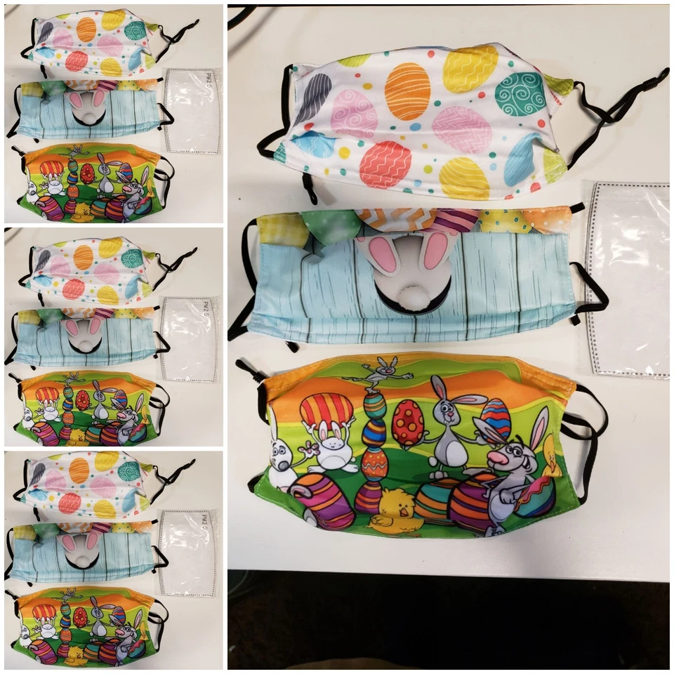 Cartoon/Anime Characters Of  Rabbits Cloth (3) Masks/With Filter Brand New  - Image 4 of 4