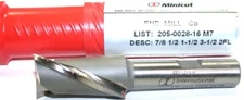 YG-1 Minicut 205-0028-16 7/8" Diameter 1/2" Shank 2 Flute HSS End Mill New