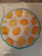 New Melamine Summer Lemon Plate 10 1/2 wide