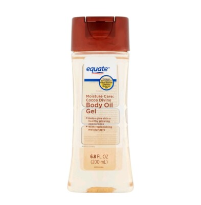 1 Equate Moisture Care Cocoa Divine Body Ge l Oil Full Size 6.8 Oz. Bottle