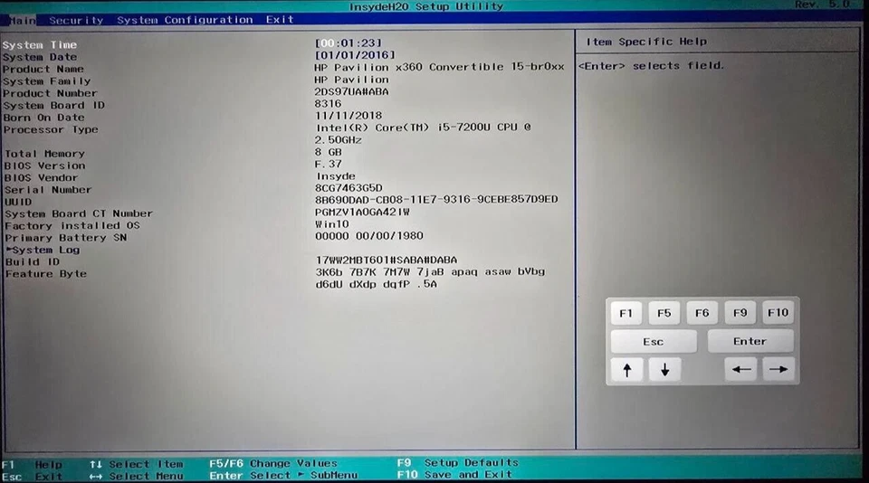 HP Pavilion X360 Convertible Motherboard i5-7200U 15-BR095MS TESTED - Image 3 of 3
