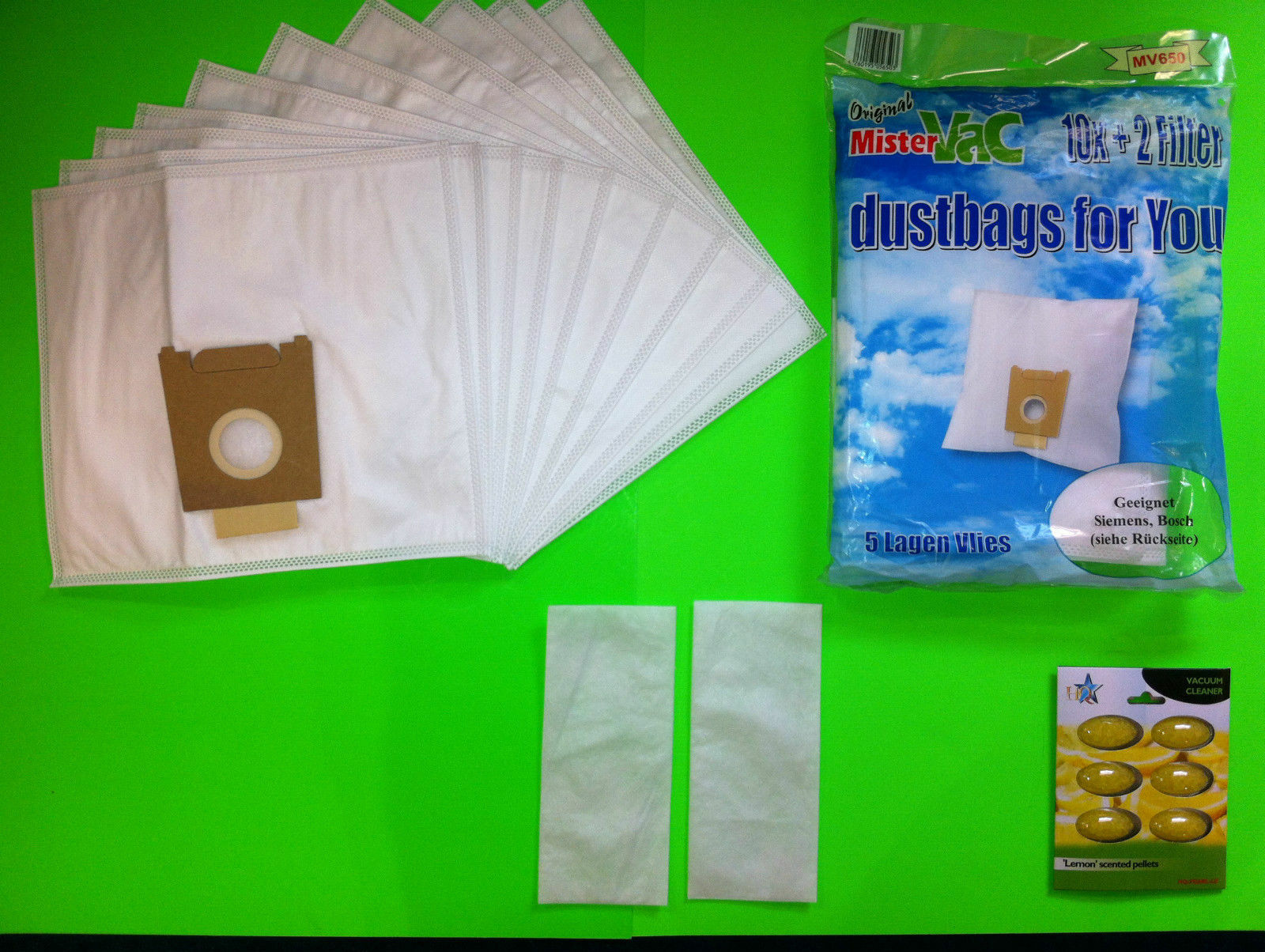 10 Dust Bags Filter Bags for Siemens: VSZ6GPX2, VSZ 6 GPX2 Vacuum Cleaner Bags