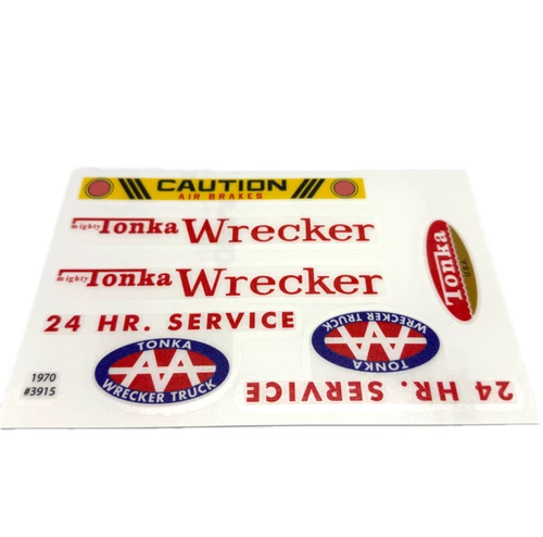 Custom Replacement Decals for '70 #3915 Mighty Wrecker Tonka Truck
