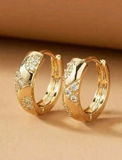 Gold Filled Huggies Earnings 18k Yellow Gold Little Hoop Minimalist Jewelry