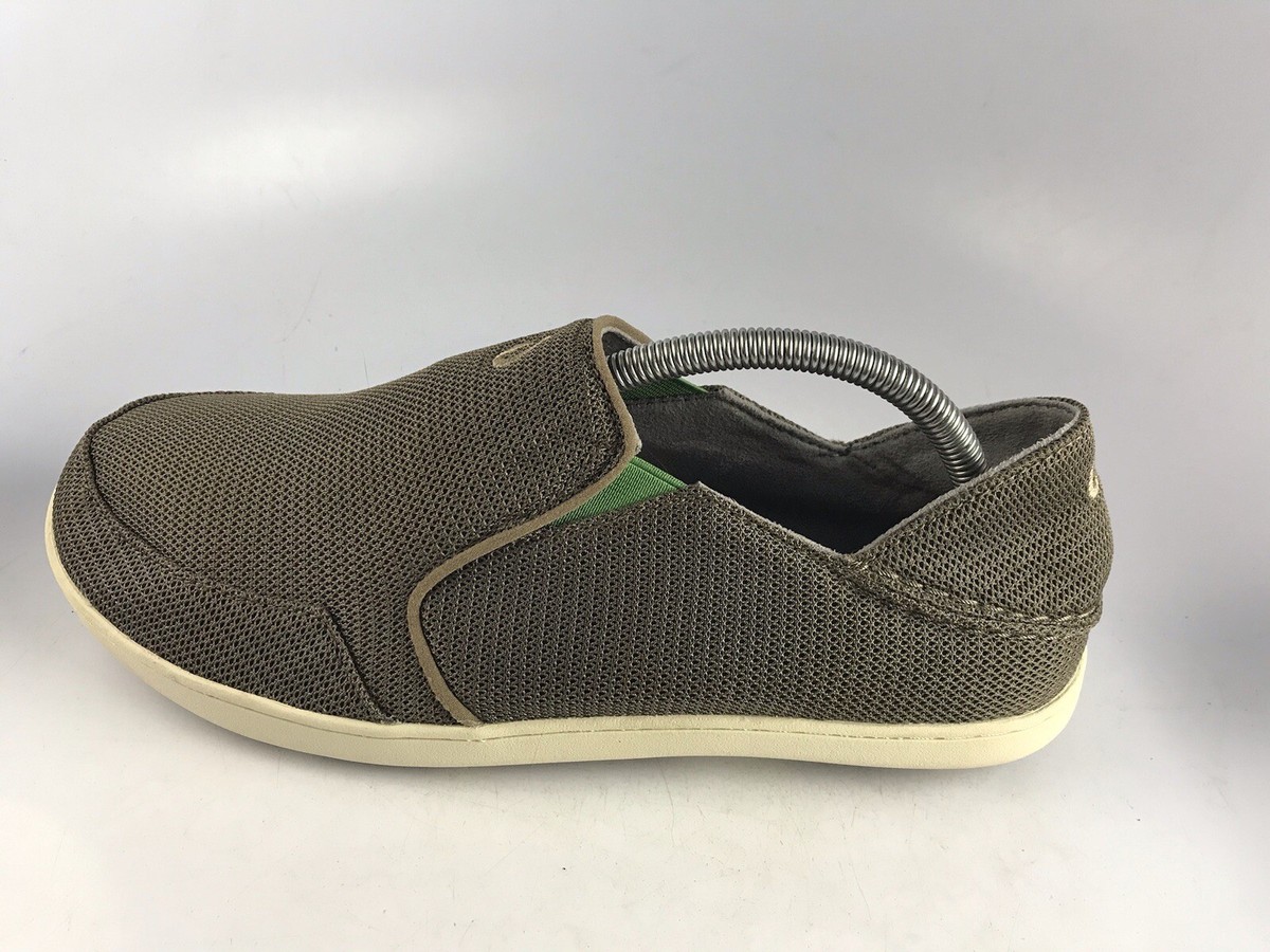 Olukai Nohea Mesh shoes. Color is mustang/ lime peel Olukai Men main image 3
