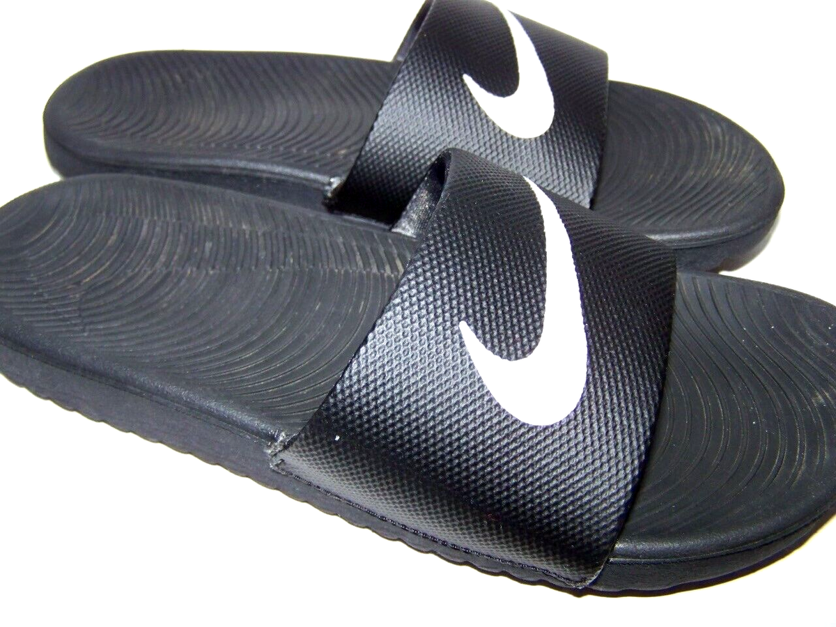 Nike Black Slide Sandals with White Swoosh Detail Womens Nike Benassi JDI Swoosh Slide Sandals Sz 8 M | eBay main image 4