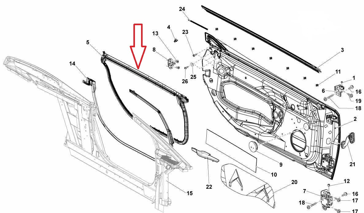 2009-2014 Lamborghini Gallardo Spyder Right Door Seal weatherstrip 407837912 OEM