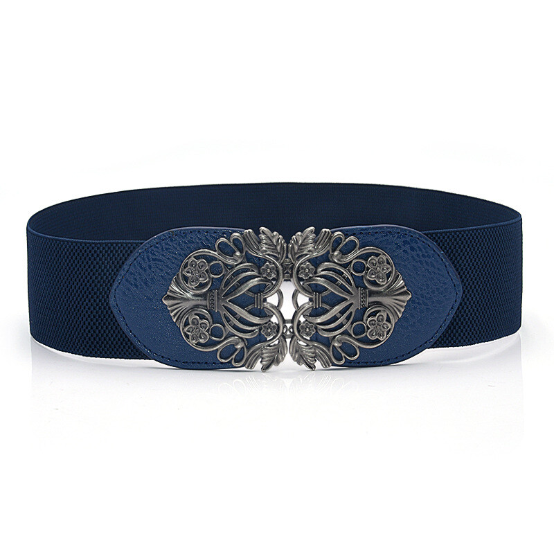 Unique Waist Belt Womens Palace Carved Flower Metal Buckle  display picture 1