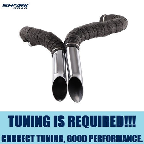 SHARKROAD 2" O.D Drag Pipes With Non-Fade Titanium Heat Shield Tape for Harley - Picture 8 of 8