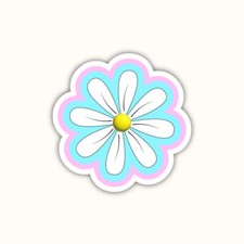 Beautiful Daisy Vinyl Sticker Waterproof Flower Decal for Car Laptop Bottle