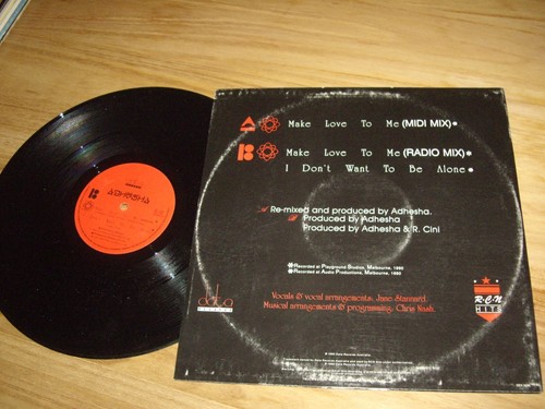 ADHESHA *OZ 1st Press 12'' MAXI SINGLE ' MAKE LOVE TO ME ' 1990 VGC+ - Picture 2 of 2