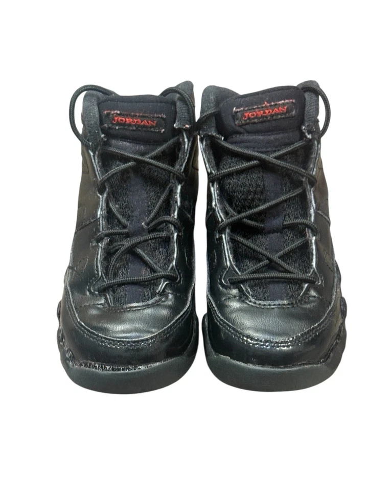 Air Jordan 9 Retro Bred 401812 Kid’s Size 10C 2017 Black Red - Image 2 of 4