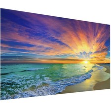 Diamond Painting Kits for Adults,Large Sunset Ocean Beach Diamond Art Painting b