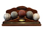 Early Golf Ball Display Resin Wood Finish Letter Organizer Desktop Decor  — photo 2