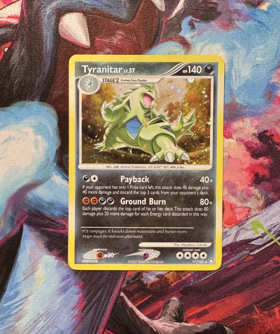 Tyranitar 17/123 Mysterious Treasures Holo Rare NM 2007 Pokémon TCG