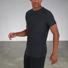 Mens Sports T-Shirt Black Short Sleeve Technique Gym Running Activewear Size M