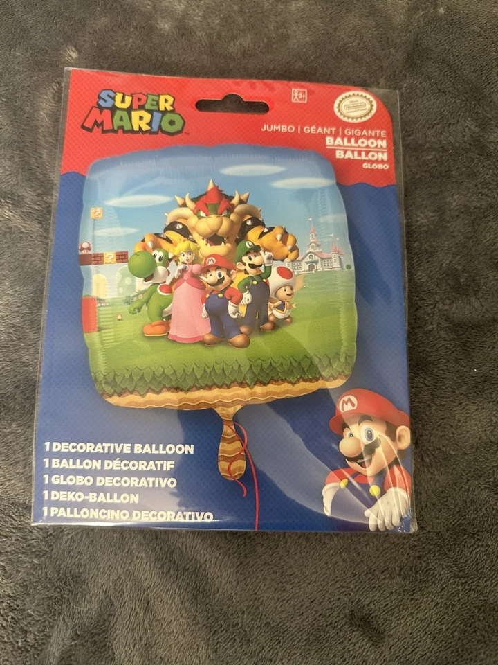 Paquete de 3 globos decoraciones fiesta cumpleaños Super Mario Brothers retro jumbo Foto 3 de 4