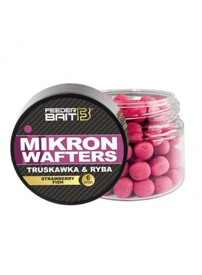 Feeder Bait Mikron Wafters 6mm Strawberry Fish Method Feeder Karpfenköder