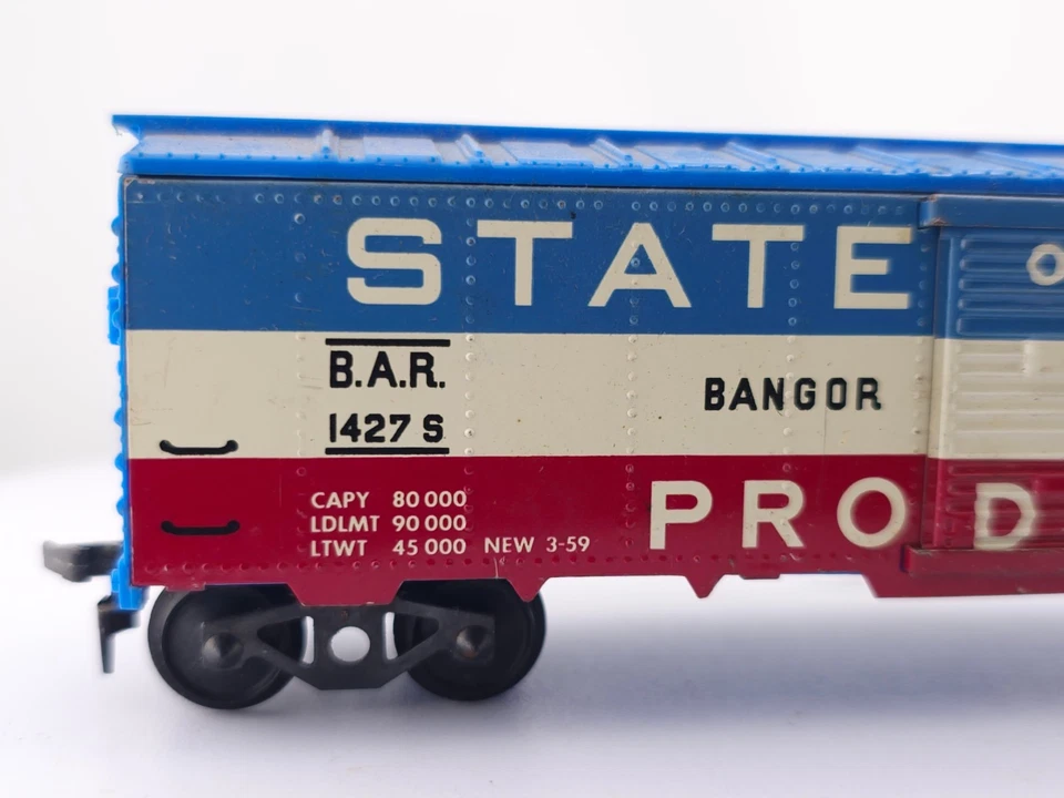 HO Scale Fleischmann Tin Sided Bangor & Aroostook BAR State of Maine Car 1:87 - Image 4 of 4