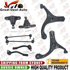 8PC Ball Joint Control Arm Sway bar Tie Rod Kit for Kia RIO JB Sedan Hatch 05-11
