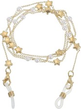 Beads Eyeglass Chain, Pearl Glasses Strap Eyewear Retainer Chain Around Neck