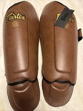 Fairtex Ultimate SP8 Shin Pads Medium Brown - Brand New With Tags