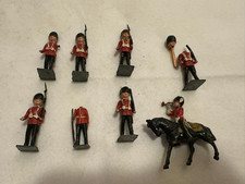 British Grenadier Guards Figures Hollow-Cast Metal/Lead Vintage -DAMAGED. READ 