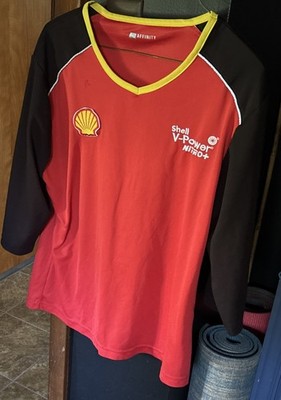 Shell V-Power Shirt Women's Large Red Racing Jersey Nitro Fuel *Flawed*