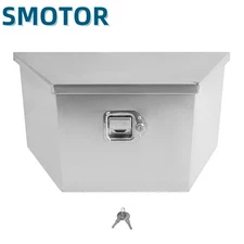 26''x12"x12" Aluminum Trailer Tongue Tool Box Pickup Truck Bed Storage w/Lock