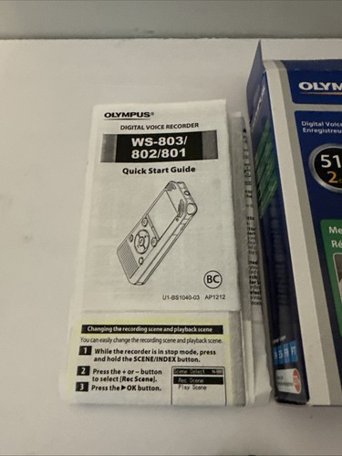 OLYMPUS WS-801 Handheld Digital Voice Recorder Player - Picture 3 of 9