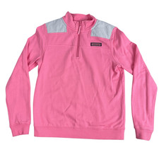 Vineyard Vines Girls Large 14 Cotton Shep shirt Pink Blue White
