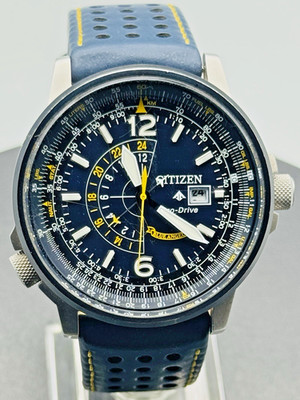Citizen Eco-Drive Watch Promaster Nighthawk Blue Angels Slide Bezel BJ7007-02L