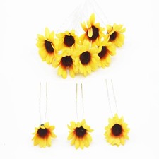 Sunflower Hair Pins Hair Clips for Bridal Wedding Party, Bridesmaids, Proms ...
