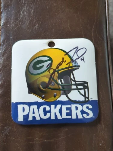 Brett Favre GREEN BAY PACKERS Hand Signed Autographed Coaster