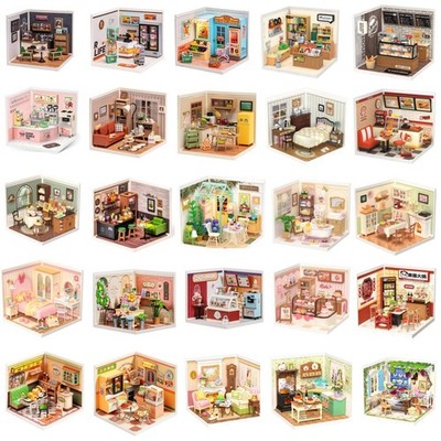 Rolife Super Creator Plastic DIY Mini LED Dollhouse 3D Puzzle Toy Kid Xmas Gifts
