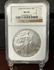 New Listing2006 W 1 oz .999 American Silver Eagle NGC MS70