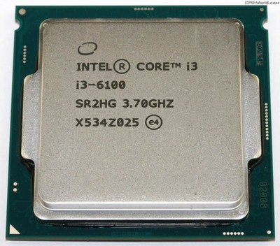 Intel Core i3-6100 - 3.7 GHz Dual-Core (SR2HG) Processor