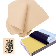 30Pcs Blank Tattoo Practice Skin and Transfer Paper Kit Include 10Pcs Fake Skin