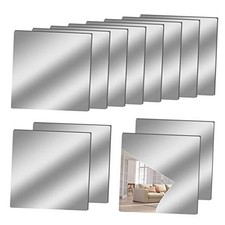 12" x 12" Acrylic Flexible Mirror Sheets, 12 Pack Self-Adhesive 12"x12" - 12PCS
