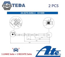 245270-04923 BREMSSCHLAUCH BREMSLEITUNG VORNE ATE 2PCS FÜR PEUGEOT 208 II