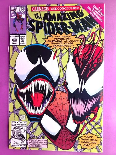 THE AMAZING SPIDER-MAN   #363  VF/NM  1992   B&B COMBINE SHIP BX2475